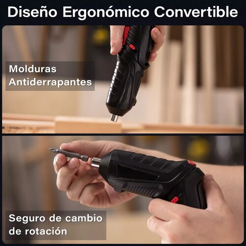 Destornillador Eléctrico Taladro Inalámbrico 3.6v, 47pcs