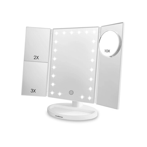 Espejo para Maquillaje con Aumentos y Luz LED Ajustable Redlemon