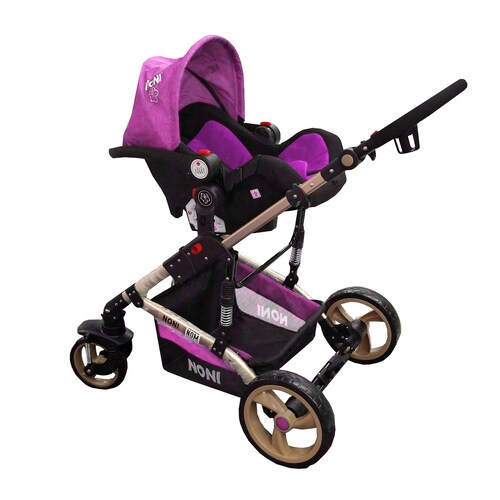 Carriola Para Bebe Angelin de Lujo Amortiguador Portabebe 999-B Morado