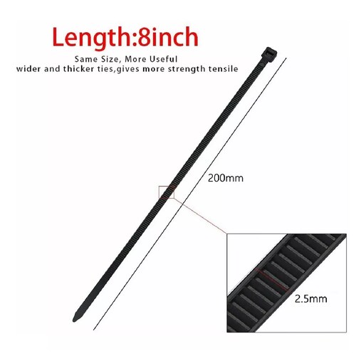 Kit 500 Pzs Cinchos Plástico 18lb Bridas De Nailon Anti-uv 20cm