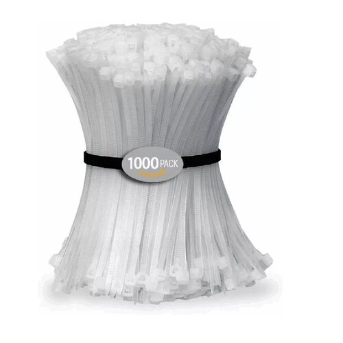 Kit 1000 Pzs Cinchos Plástico 18lb Bridas De Nailon Anti-uv 15cm Blanco