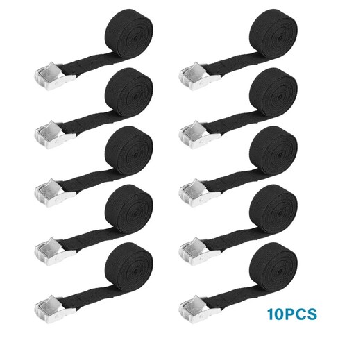 Set 10 Cincho Correa Amarre Trinquete Hebilla Cinta Auto Moto 2m