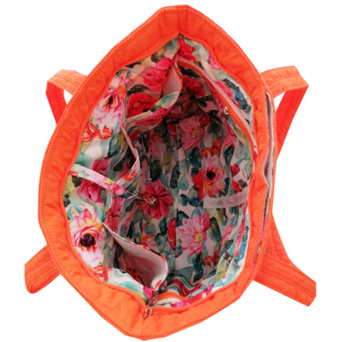  BOLSA DAMA NARANJA NEON FLORAL NEONORANGEBAG