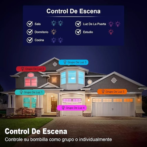 Foco Inteligentes Wifi Led Rgbcw 12w Para Alexa Google Home