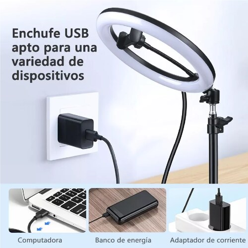 Aro De Luz  Maquillaje Led Con Remoto Tripie Foto Video