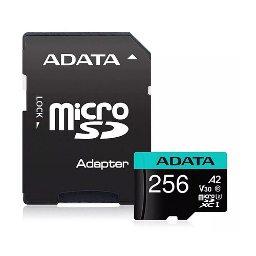 Tarjeta de memoria Adata AUSDX256GUI3V30SA2-RA1  Premier Pro con adaptador SD 256GB
