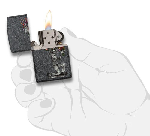 Encendedores Zippo pareja de calaveras dia de muertos 