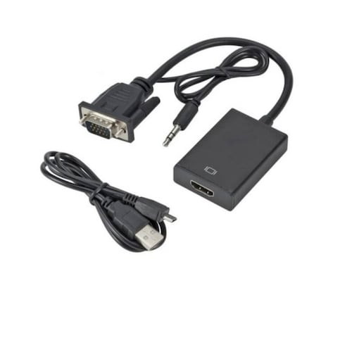 Adaptador Convertidor VGA HDMI Aux 3.5mm Compacto Steren