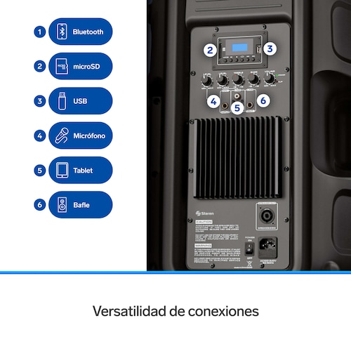 Bafle Profesional Bluetooth De 15 , 2800 W Pmpo BAF-1545BT 