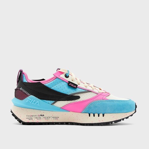 Tenis Fila Renno N Generation Azul Rosa Negro de Dama Original.