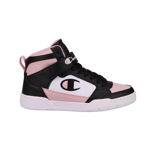 Tenis Bota Champion A. Power Blanco Negro Rosa de Dama Original