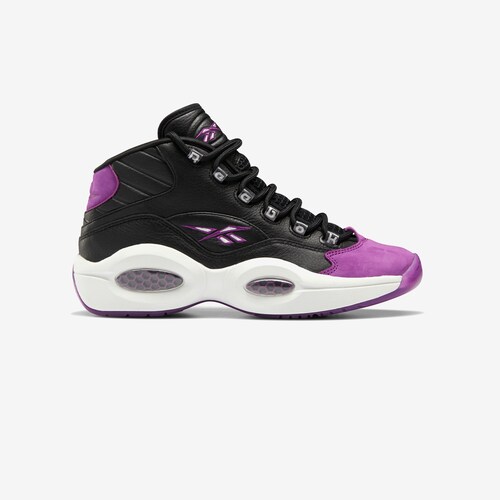 Tenis Reebok Question Mid Allen Iverson Negro Morado de Caballero Original.