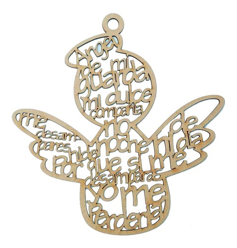 Recuerdo de Ángel De La Guarda Colgante de 30cm con 10 Piezas