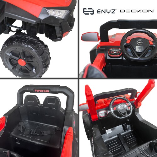 Montable eléctrico con control remoto con luces pro series BCX5 Rojo Beckon Eniz