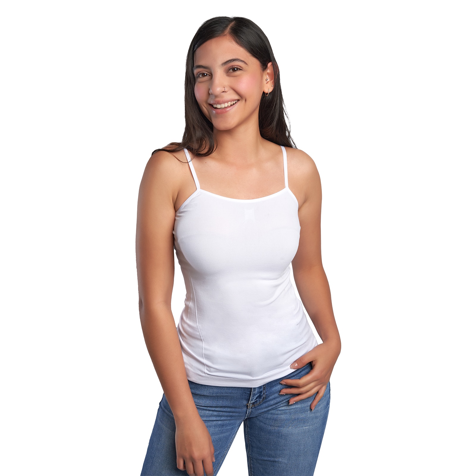 Blusa blanca con 2025 blusa de tirantes