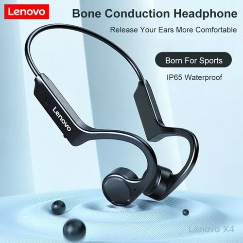 Audífonos inalámbricos Lenovo X4 negro.