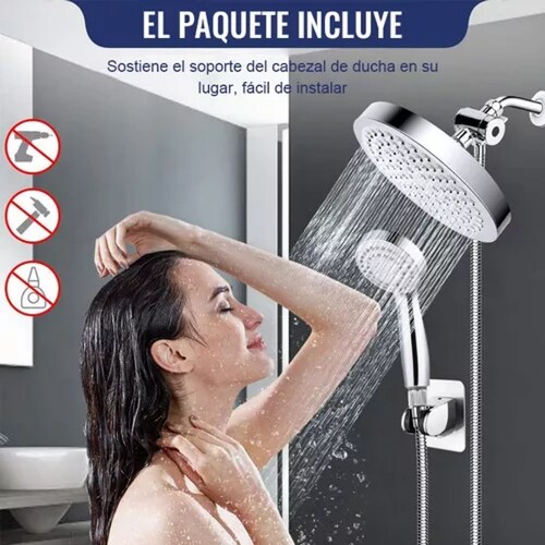 1 juego de ducha de mano rociador con filtros, cabezales de ducha de alta  presión, cabezal de pulverización de ducha de mano de alta presión, cabezal