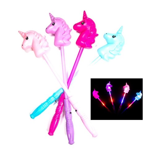 6 Varita De Luz Led Unicornio Juguete Fiestas.