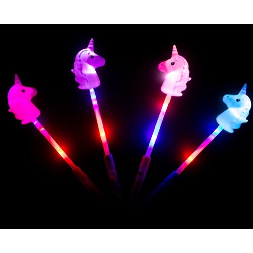 6 Varita De Luz Led Unicornio Juguete Fiestas.