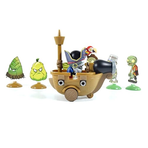 Plantas Vs Zombies Barco Pirata de Colección Muñeco Infantil.