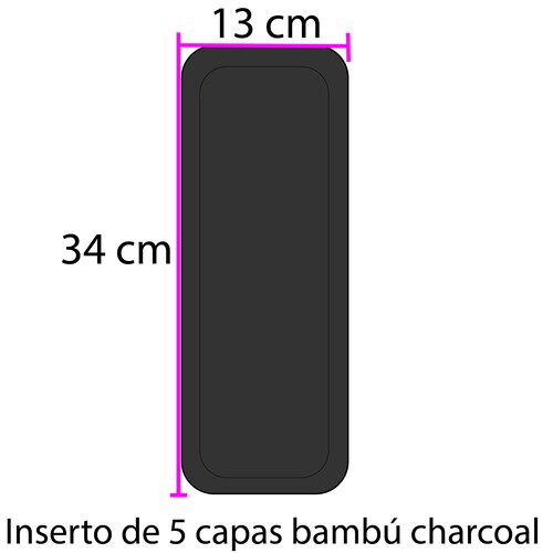 Insertos Nocturnos de bambú 5 capas para pañal de tela ecológico ecobaby original