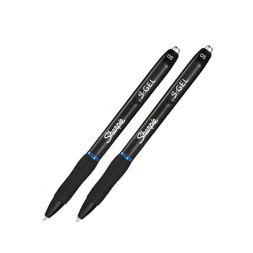 Bolígrafos Sharpie S-Gel Punta Micro de 0.5 mm Tinta azul Blíster de 2 pzas