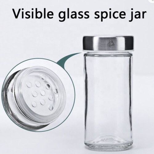 Organizador Especiero De Acero Inoxidable Con 16 Frascos de Vidrio .