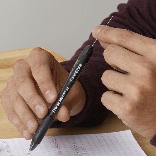 Portaminas Lapicero Paper Mate 0.7 mm Incluye set de borradores y minas HB