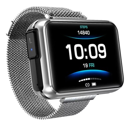 Smartwatch Fralugio 2 En 1 T91 Ext. Metal  Con Audífonos Tws Wireless 1.4  