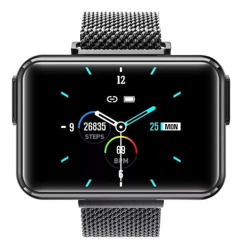 Smartwatch Fralugio 2 En 1 T91 Ext. Metal  Con Audífonos Tws Wireless 1.4  