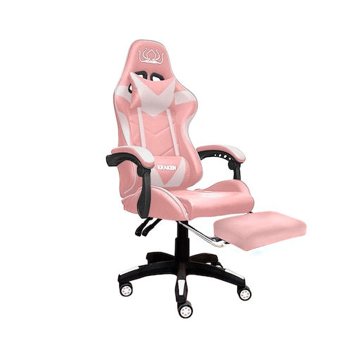 Silla Gamer Gaming Respaldo RECLINABLE DESCANSA PIES POSA PIES PC Oficina Estudio EJECUTIVA GIRATORIA 360 Grados COJIN Confort ERGONOMICO Youtuber Streamer