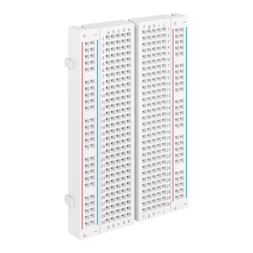 Mini protoboard de ensamble a presión, 1 bloque y 2 tiras 