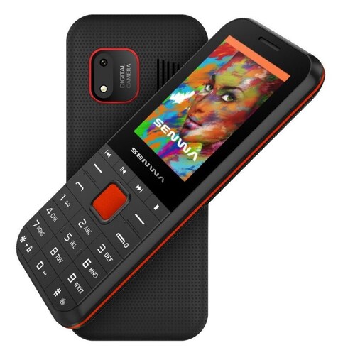 Celular Basico Senwa 2G GSM  SWING Negro/Naranja.