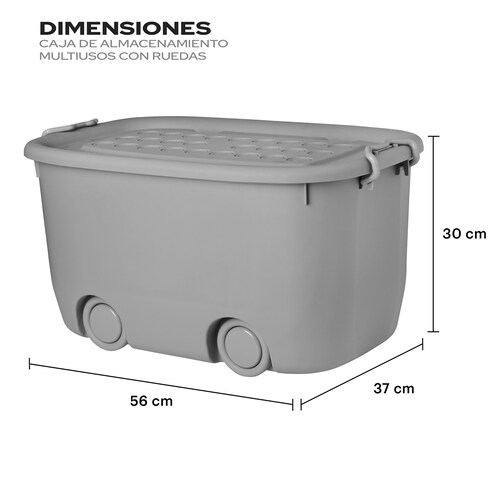AGBOX Cajas Organizadoras De Plástico Con Ruedas 3 Niveles AG-CAJURG3