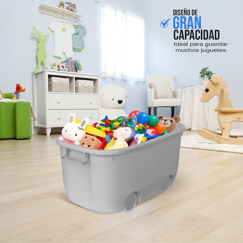 AGBOX Cajas Organizadoras De Plástico Con Ruedas 3 Niveles AG-CAJURG3