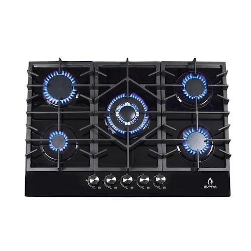 Parrilla Empotrable A Gas Supra SENZA  76cm De Cristal 5 Quemadores