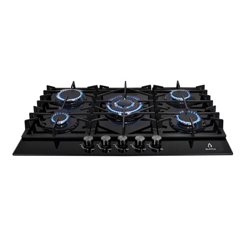 Parrilla Empotrable A Gas Supra SENZA  76cm De Cristal 5 Quemadores
