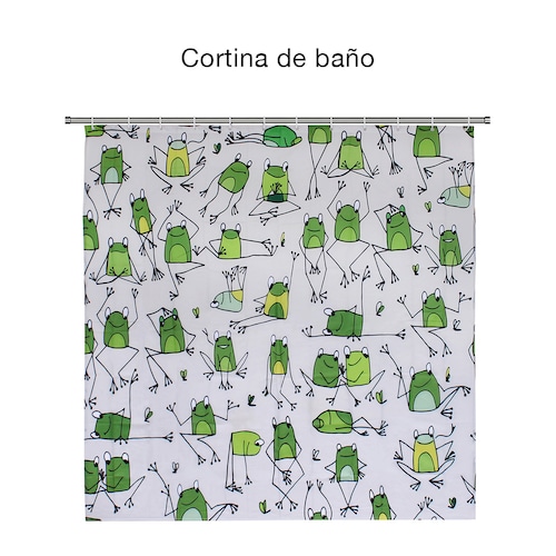 AGBOX Juego Para Baño Premium Estandar 4 Piezas  Ranitas TH-JCORTI01RAN.