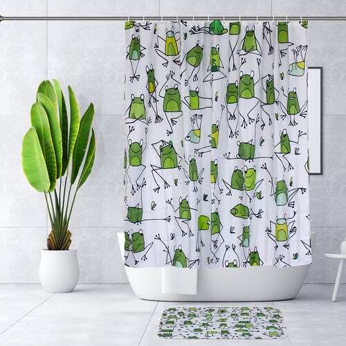 AGBOX Juego Para Baño Premium Estandar 4 Piezas  Ranitas TH-JCORTI01RAN.
