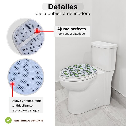AGBOX Juego Para Baño Premium Estandar 4 Piezas  Ranitas TH-JCORTI01RAN.