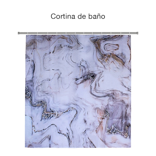 AGBOX Juego Para Baño Premium Estandar 4 Piezas  Marmoleado Gris TH-JCORTI01MAR.