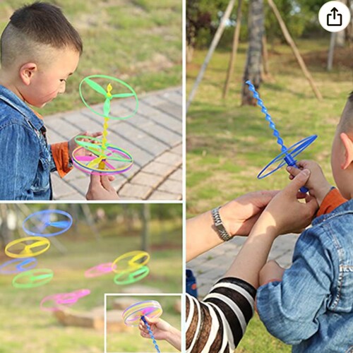 10 Hélice Con Luz Juguete Económico Piñata Fiesta Cumple