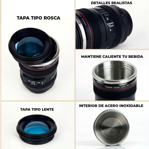 Termo En Forma De Lente De Cámara.