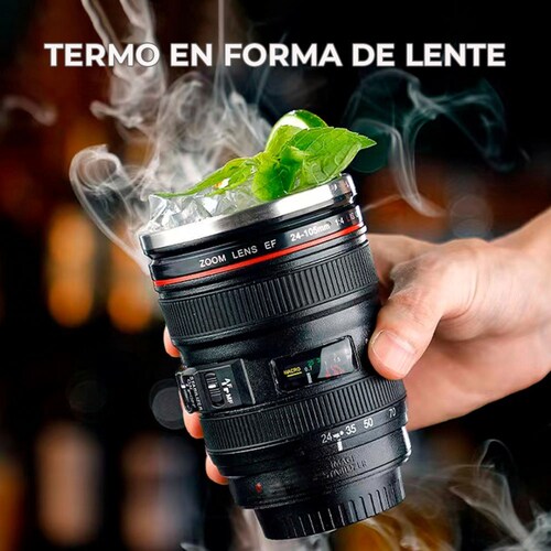 Termo En Forma De Lente De Cámara.