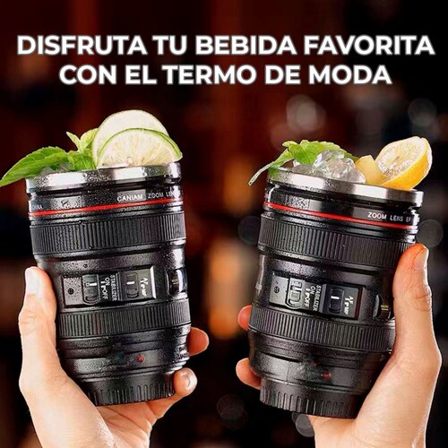 Termo En Forma De Lente De Cámara.