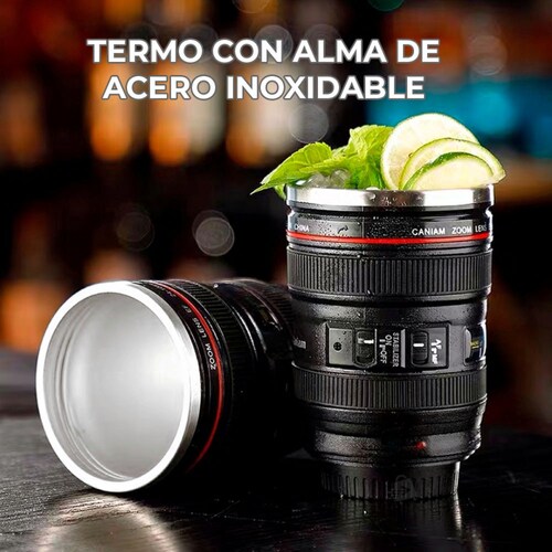 Termo En Forma De Lente De Cámara.