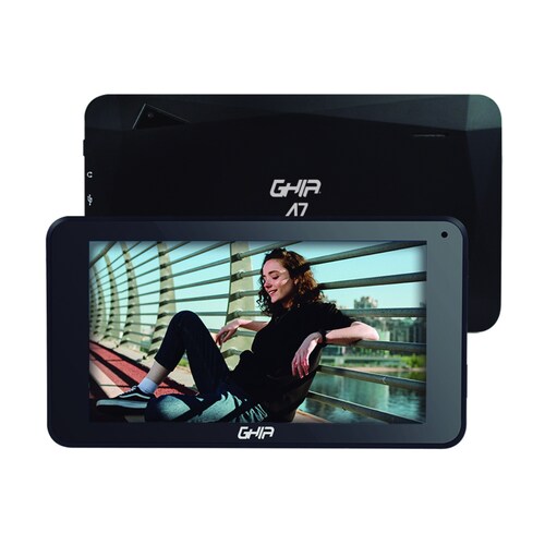 Tablet ghia a7 wifi a133 quadcore wifi bt 1gb 16gb 0.3mp 2mp 2100mah android 11 go edición negra