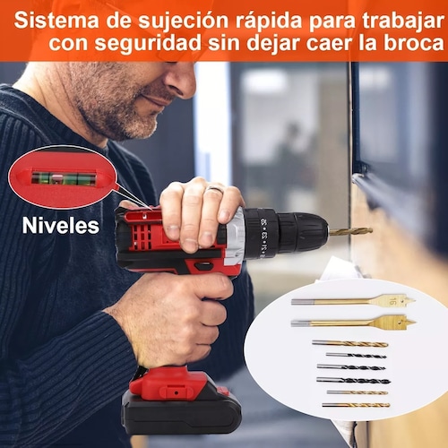 Juego De Herramientas Kits Combinadas Taladro Eléctrico