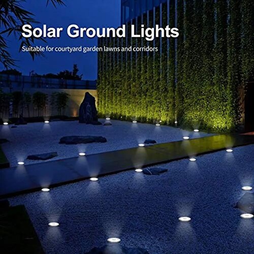 Lámpara Solar De Suelo Solar Para Exteriores Jardín 2 Piezas