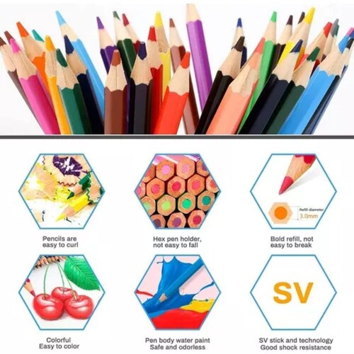  Lápices de colores de dibujo para niñas y niños (24 unidades) :  Arte y Manualidades